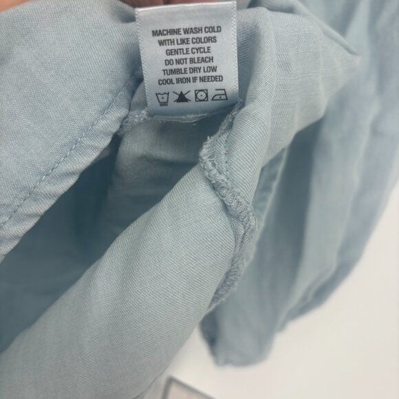 Sam & Jess Women's 3/4 Sleeve Ruffled Off-The-Shoulder Top Blue Size Medium NWT - Picture 7 of 8